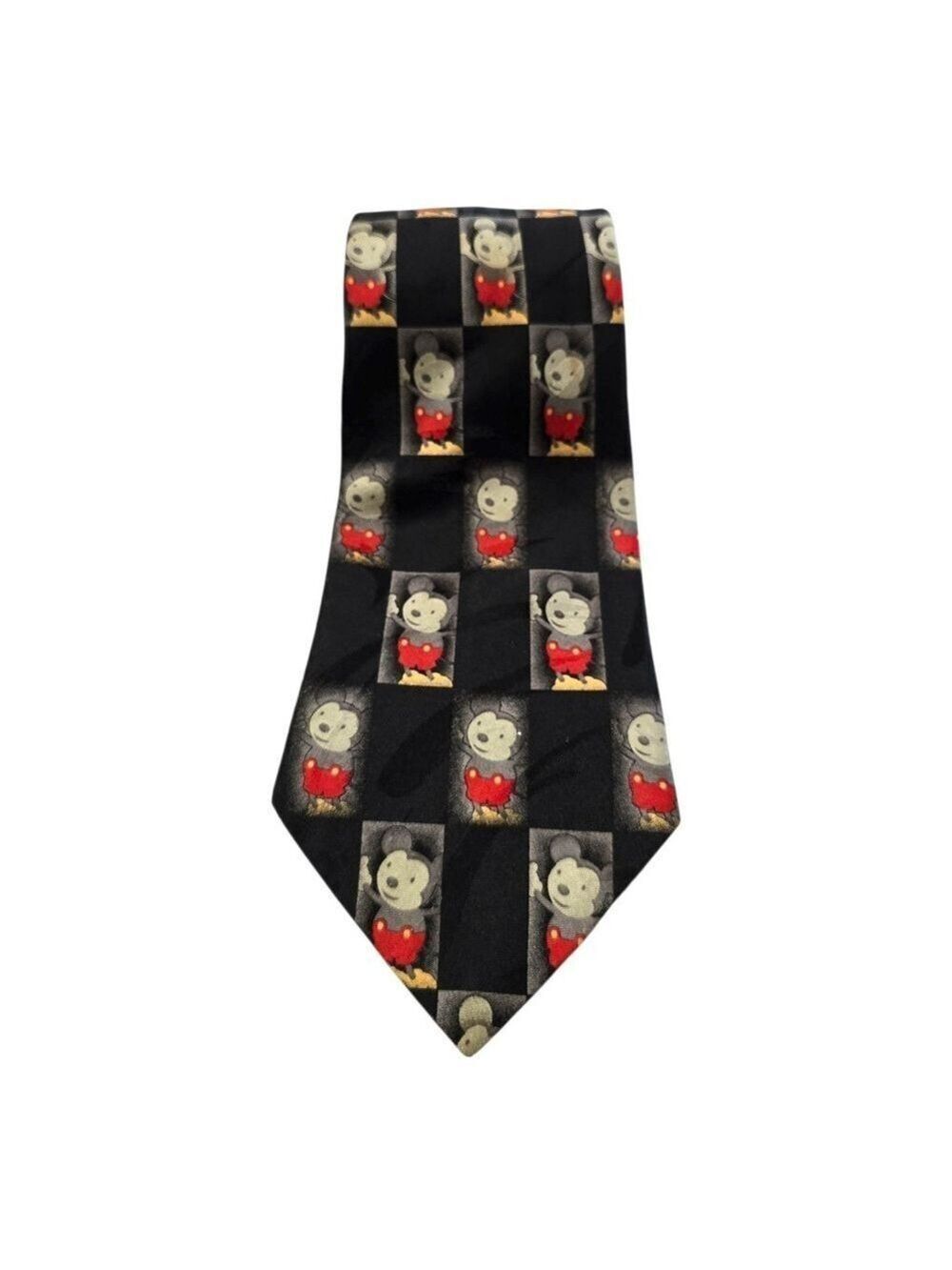 Mickey Mouse Unlimited Disney Black and White Vintage Polyester Tie